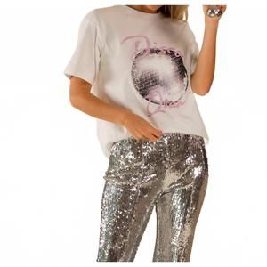 NEW CARE TUCKER marlie disco queens short sleeve tee in white